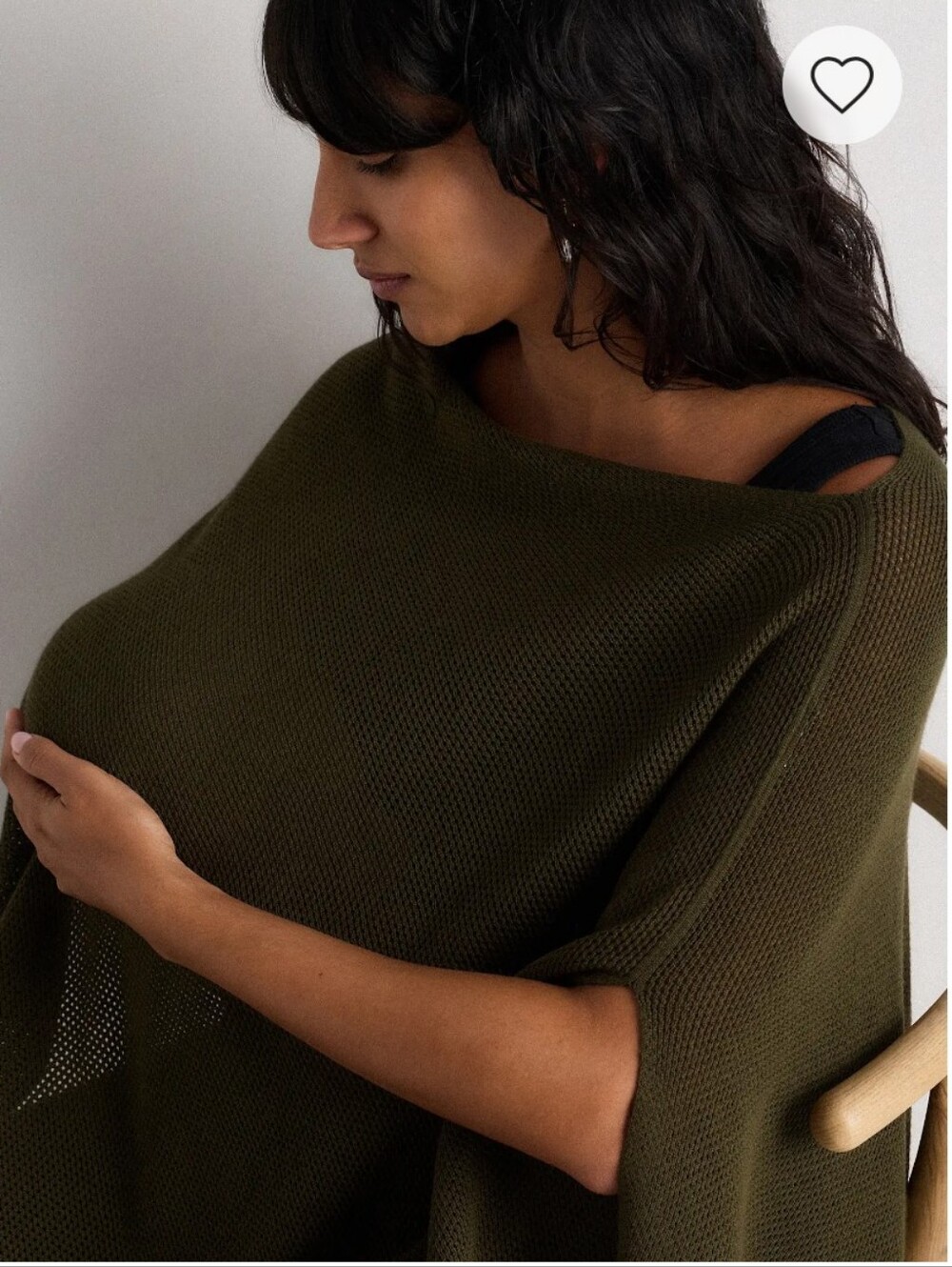 Quince Lightweight Organic Cotton Cashmere Nursing Shawl Green